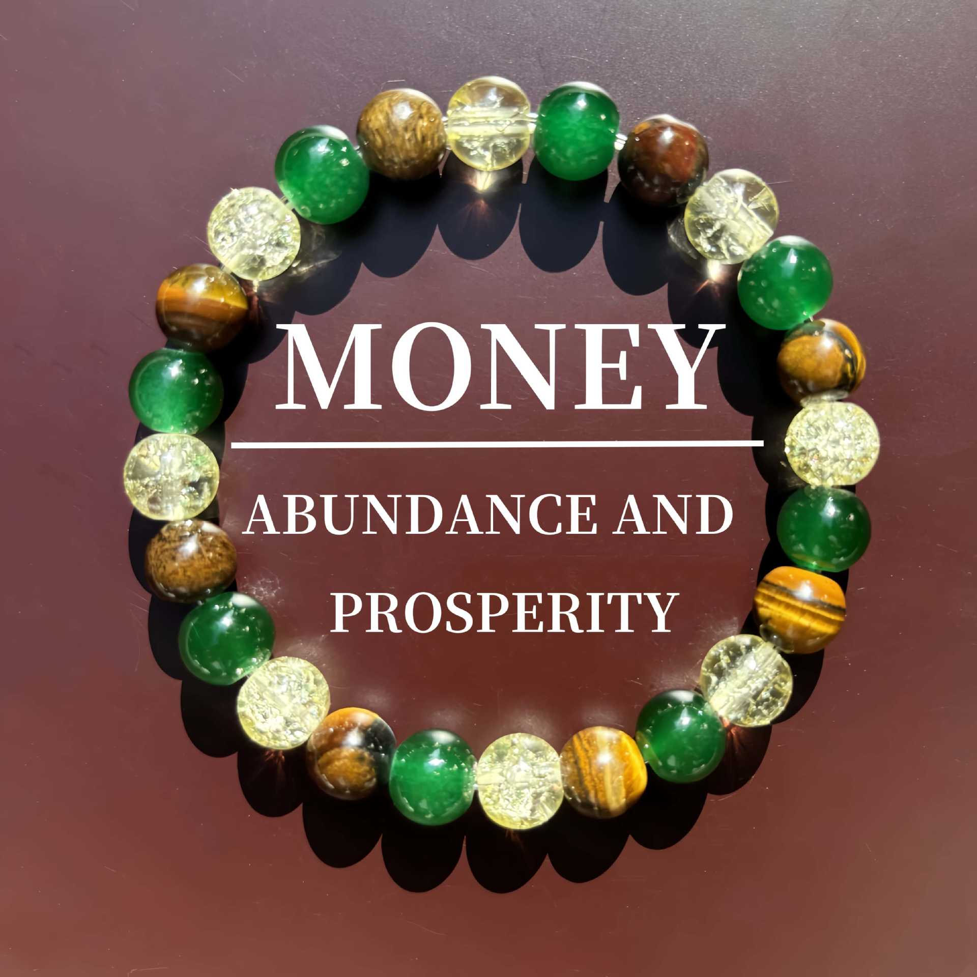 Money Bracelet with Black Onyx and Tiger's Eye - Luck Bracelet - Attract Wealth, Abundance and Prosperity