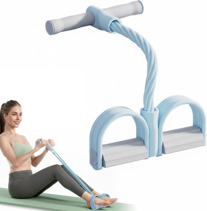 Multifunction Elastic Yoga Resistance Band, Elastic Exercise Band, Stretching Pedal Puller with Handles for Full Body Workout, Home Fitness Equipment for Legs, Arms, Core Training
