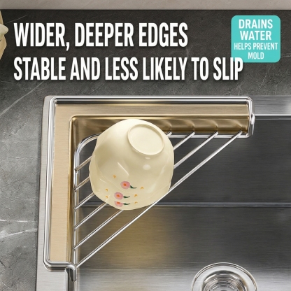 304 Stainless Steel Kitchen Sink Splash Guard, Deep Silicone Splash Stopper for Kitchen Faucet