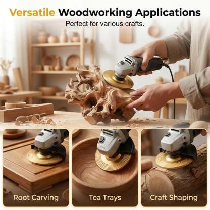 Heavy Duty Wood Carving Disc Set, 3 Piece Wood Grinding Disk & Sanding Discs for Angle Grinder