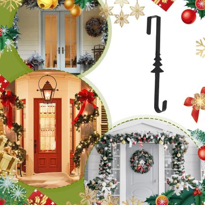 Christmas Wreath Hook for Front Door Heavy Duty Welcome Sign Holder