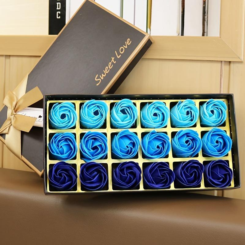 Artificial Rose Soap Flower Gift Box, 1 Box Colorful Romantic Aesthetic Rose Soap Flower Bouquet, Birthday Gift for Girlfriend, Wedding, Party, Anniversary, Body Care