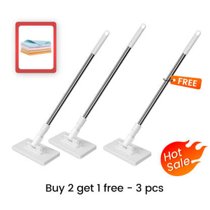 Disposable Dust Mop with 4 Reusable Cloths