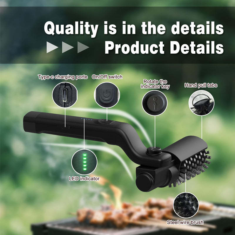 Electric 3-Speed Grill Brush