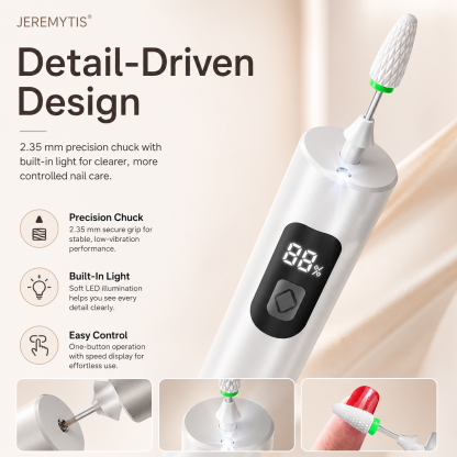 Electric Nail Grinder with LED Light