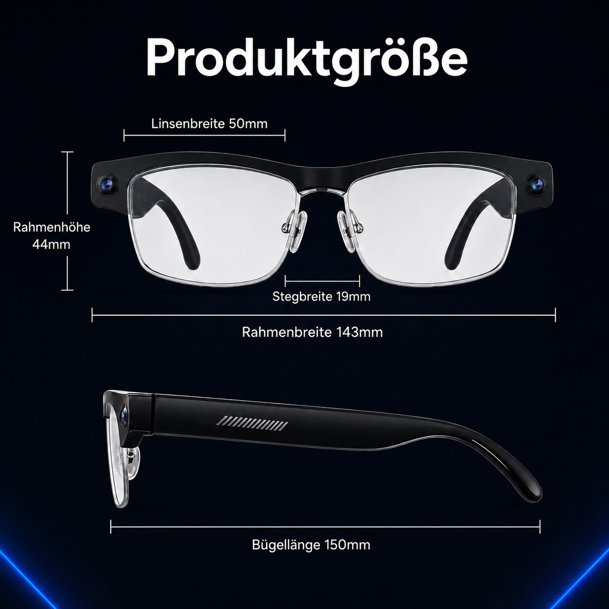 Vexors Pro &ndash; KI-Kamera-Brille mit Wechselgl&auml;sern