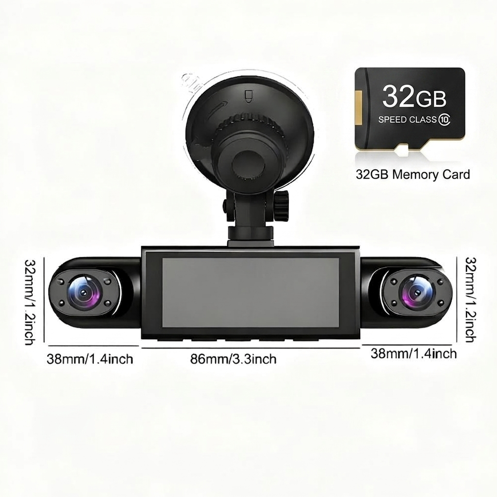 🚨[Best Seller] Stop Driving Blind! 4-Way Simultaneous Recording Dash Cam - 360° Full Coverage