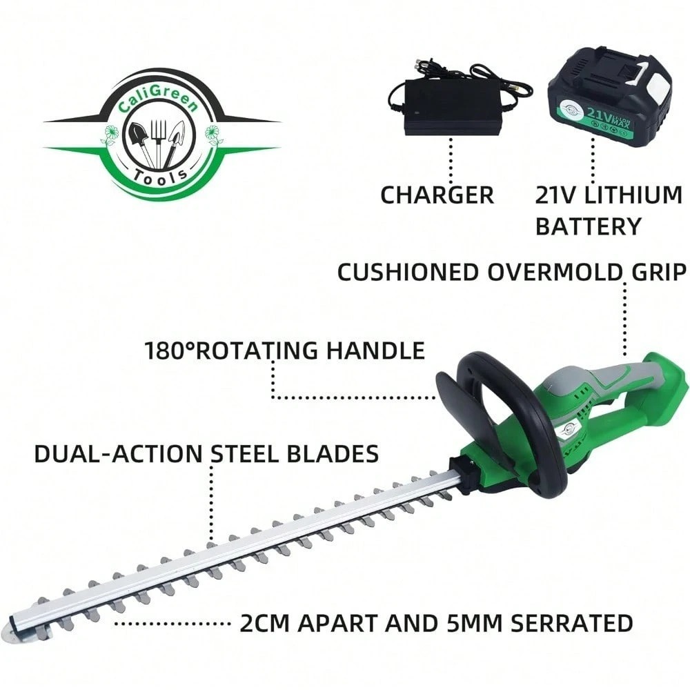  21V 22" Cordless Laser Cut HedgeTrimmer 3.0Ah Battery And Charger Included,GardenTools, Gardening Tools For Garden