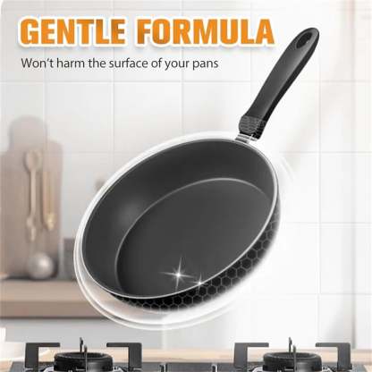 Powerful Burnt Residue Remover Paste for Cookware, Pot Bottom Black Stain Remover Paste, All Purpose Cleaner for Bottom of Pans, Black Cleaning Film for Stove Tops & Grills Restores Shine