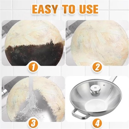 Powerful Burnt Residue Remover Paste for Cookware, Pot Bottom Black Stain Remover Paste, All Purpose Cleaner for Bottom of Pans, Black Cleaning Film for Stove Tops & Grills Restores Shine