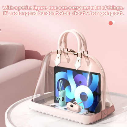Mini Portable Power Bank Charger with Built-in USB Cable, Ultra Compact External Phone Battery Pack