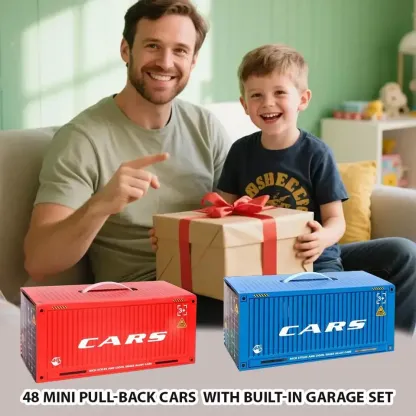 Gift Box 48PCS Alloy Car Set for Kids Classic & Racing Model Toy Cars Mini Vehicle Collection Perfect Gift for Children
