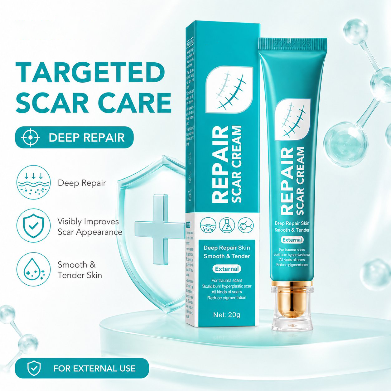 💥 Deep Repair Scar Cream | Advanced Gel for Surgical, Burn & Acne Scars