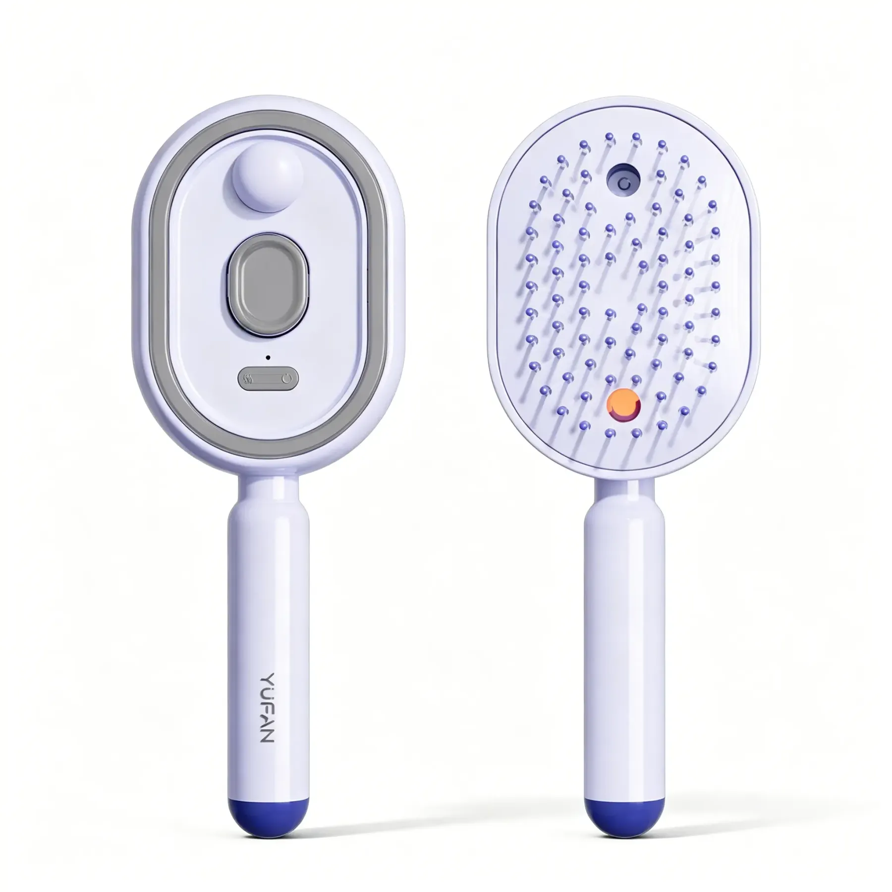 Electric Spray Air Cushion Massage Comb – Self-Cleaning, Anti-Tangle, Anti-Static, Volumizing Hair Brush with Essential Oil Mist Aromatherapy for Hair Care