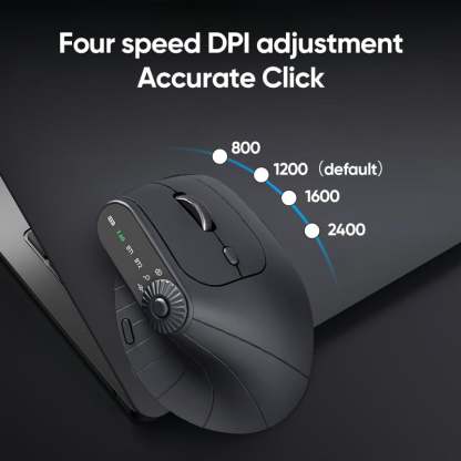 Ergonomic Triple-Connect Wireless Mouse