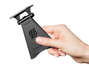 【Lentorgi】Portable Fan,Clip Fan Rechargeable With stand,4 Speeds Strong Airflow Small Fan Waist,Weight reduction design,for Travel Camping Outdoor Jobsite,Camping Essentials-Black and Gray