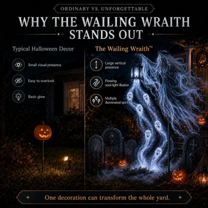 💀The Wailing Wraith Soul Harvester| LED Animated Halloween Decor
