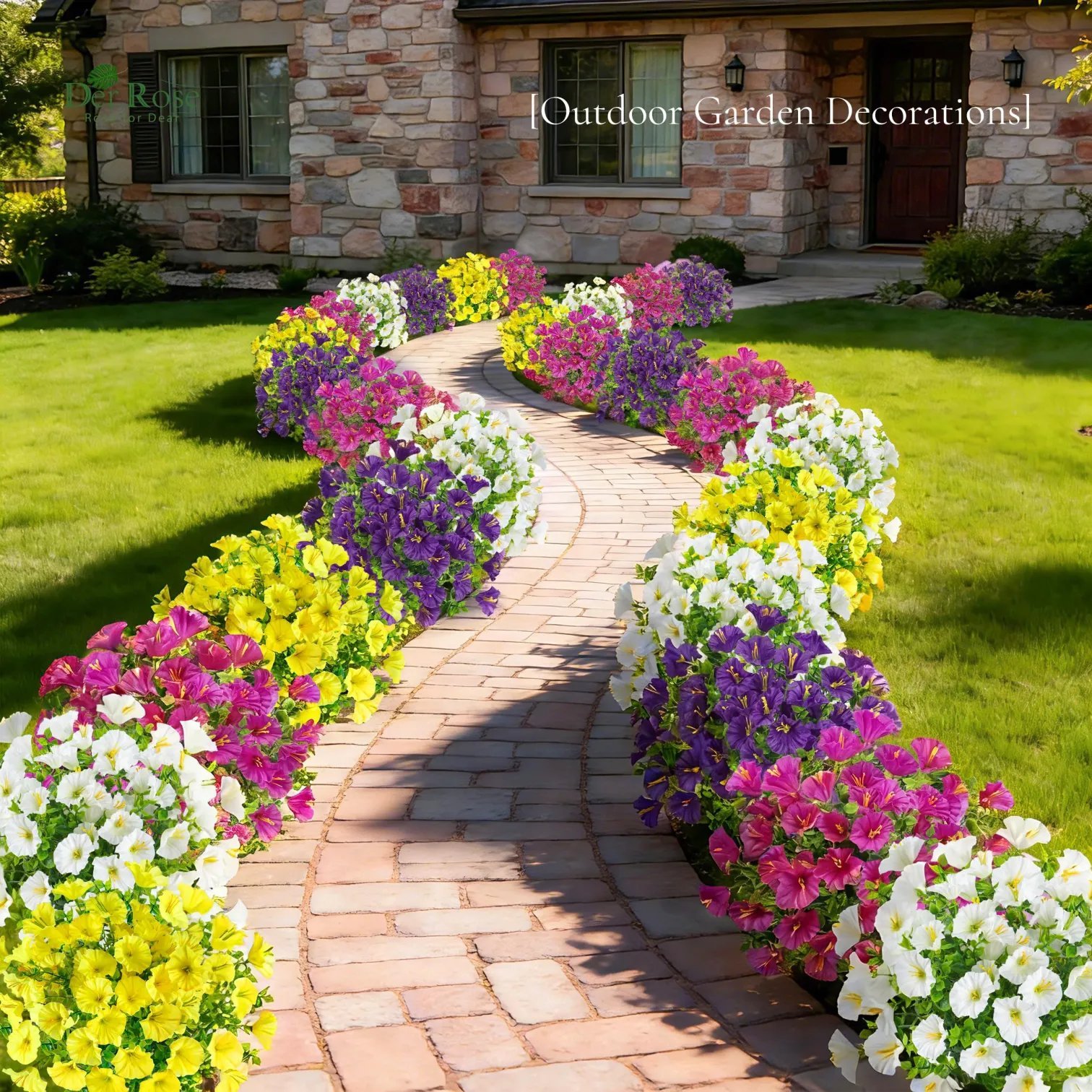 2026 Super Value Set UV Resistant Artificial Petunias Flowers