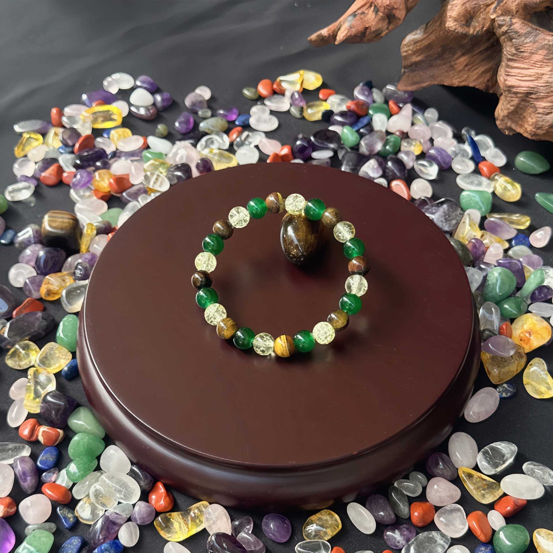 Money Bracelet with Black Onyx and Tiger's Eye - Luck Bracelet - Attract Wealth, Abundance and Prosperity