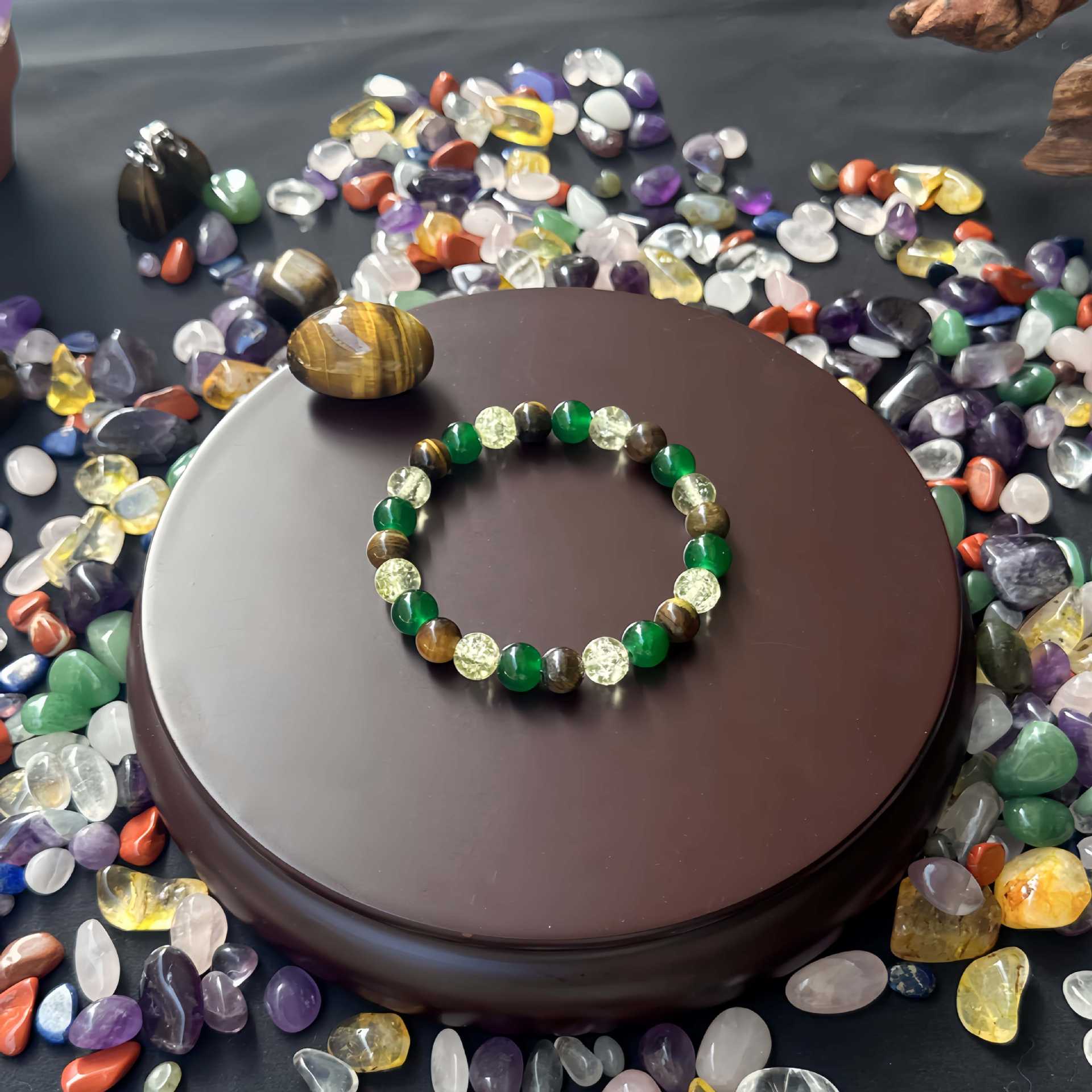 Money Bracelet with Black Onyx and Tiger's Eye - Luck Bracelet - Attract Wealth, Abundance and Prosperity