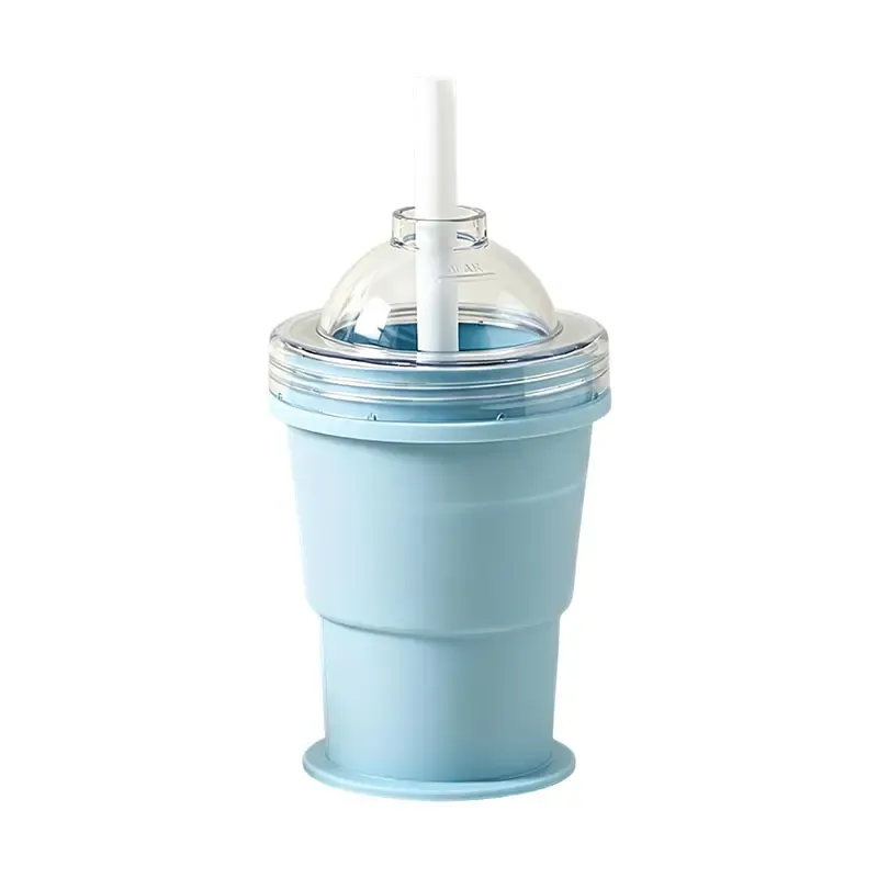 Folding ice hockey cup, silicone cup, summer ice hockey folding water cup, creative silicone ice cube mold, large spherical homemade whiskey freezer. Reusable Coffee