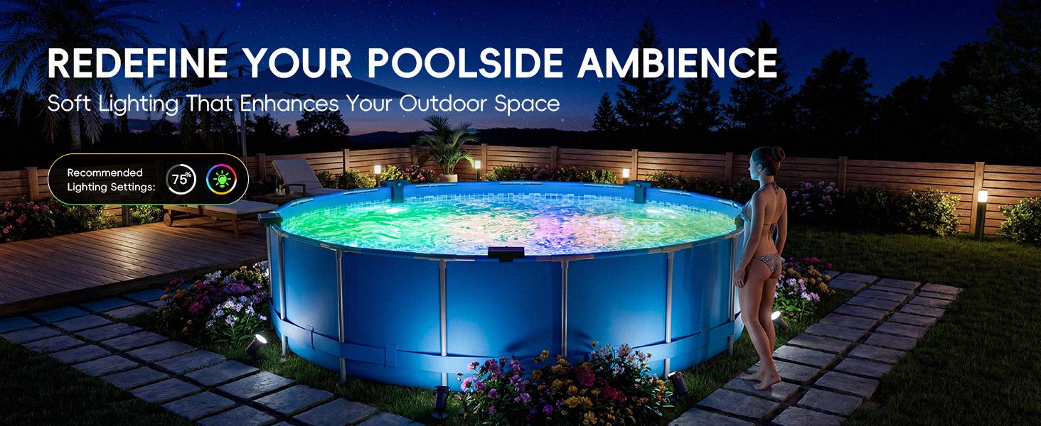 Remote control and timer for solar pool light