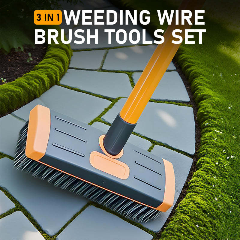 🧹🌿 3-in-1-Drahtbürsten-Set – Robuste Metallborsten, ergonomische Griffe. 💪🧹 Fugen, Terrassen, Gehwege – effektiv Unkraut jäten. 50% RABATT!