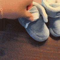 Soft fleece lining inside a winter baby bootie