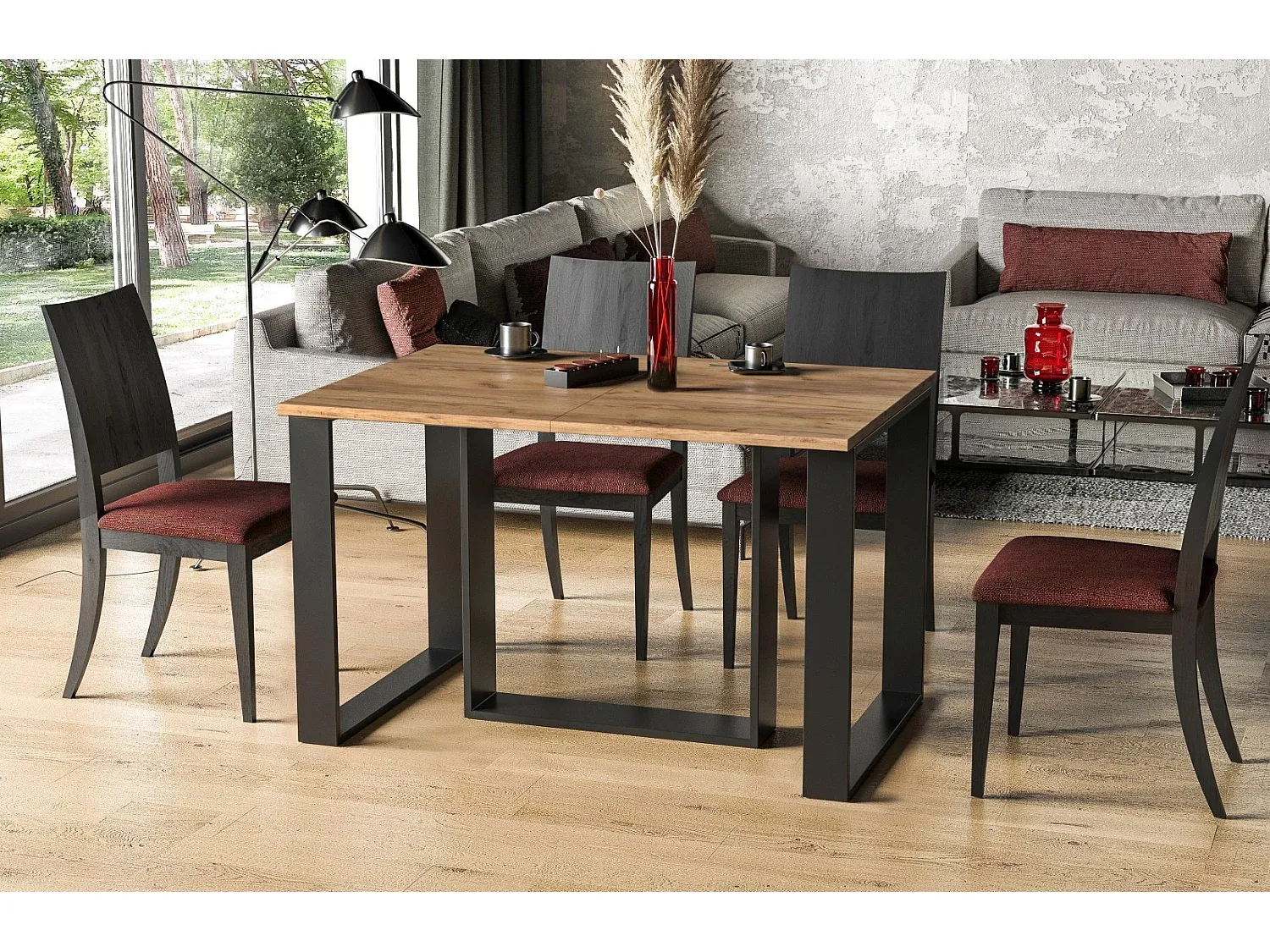Esszimmer und Küche,Esszimmermöbel,Ausziehbarer Tisch-FURNIAVITO