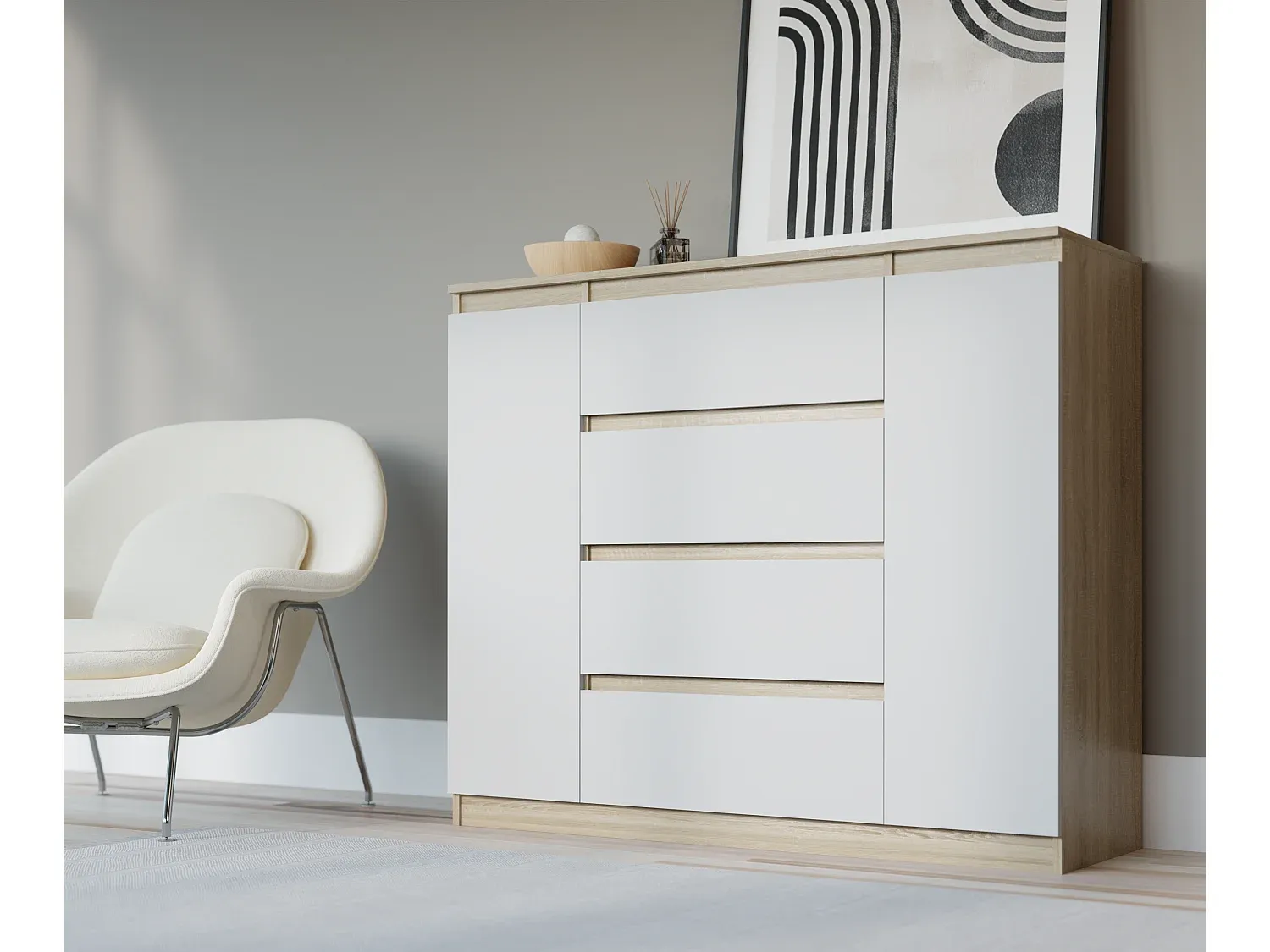 Schlafzimmer,Schlafzimmermöbel,Niedrige Kommode-FURNIAVITO