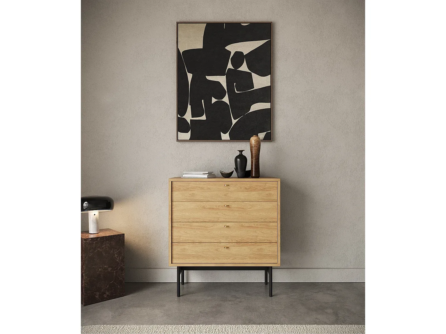 Schlafzimmer,Schlafzimmermöbel,Niedrige Kommode-FURNIAVITO