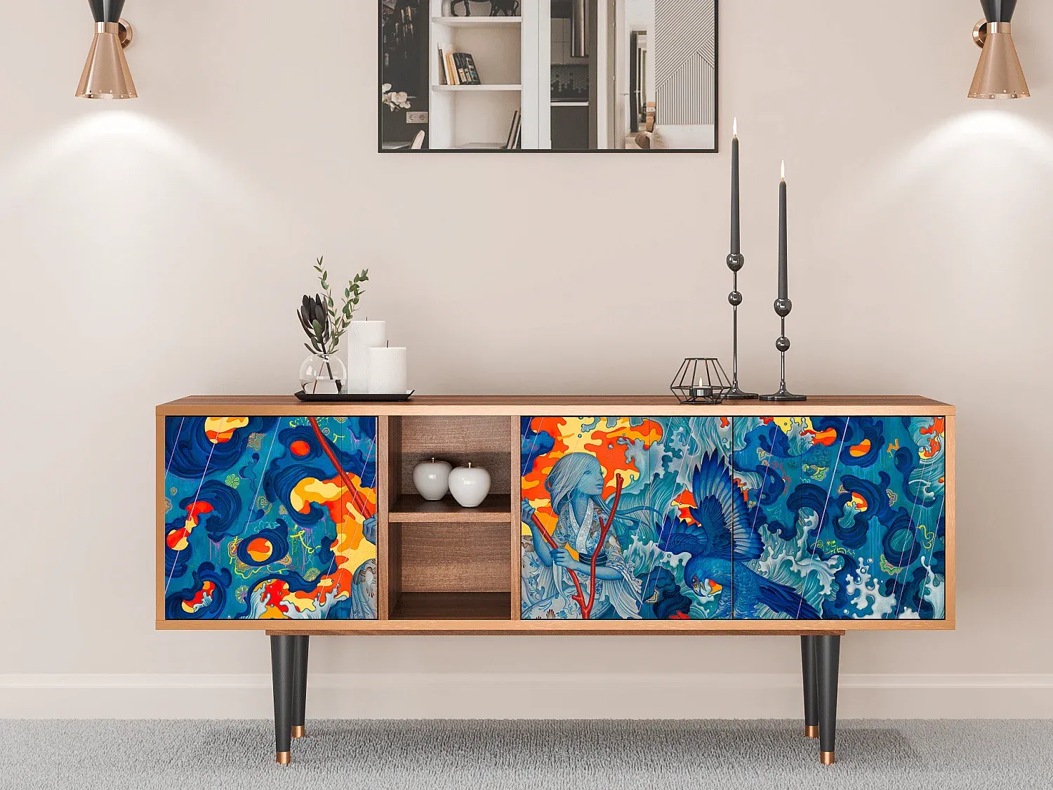 Wohnzimmer und Flur,Wohnzimmermöbel,TV-Board-FURNIAVITO