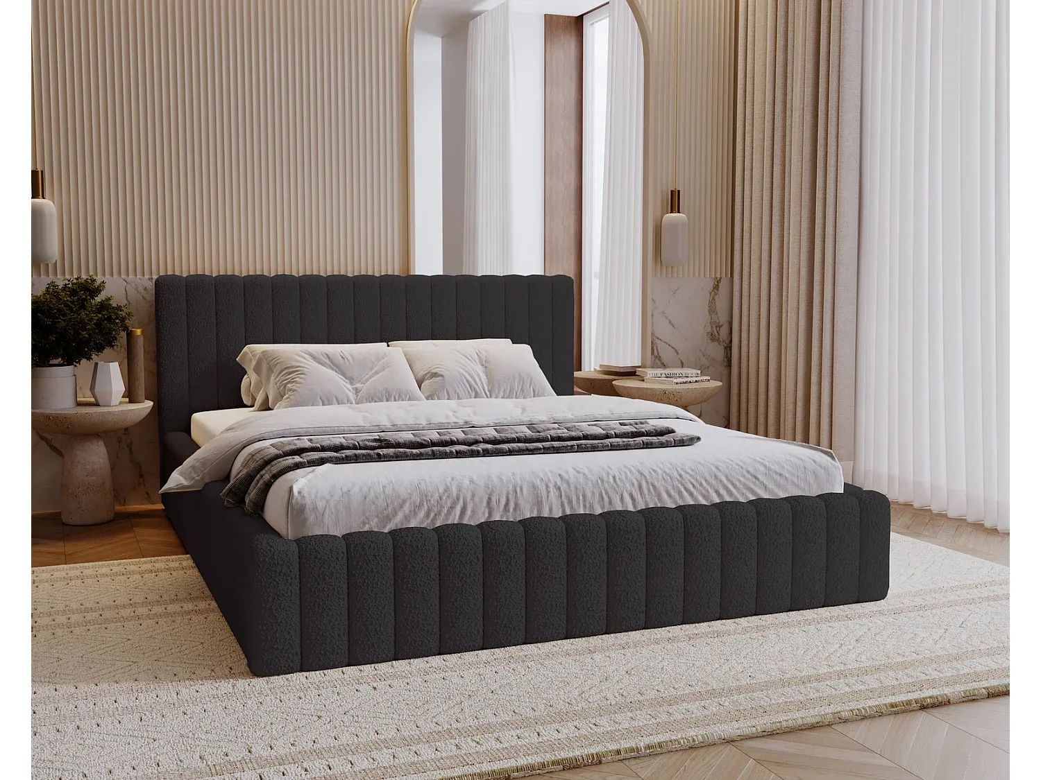 Schlafzimmer,Bereich Bett,Bett mit Bettkasten-FURNIAVITO