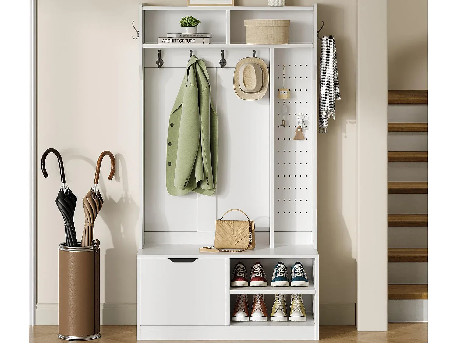 Wohnzimmer und Flur,Bereich Flurmöbel und Ordnungshelfer,Garderobe-FURNIAVITO