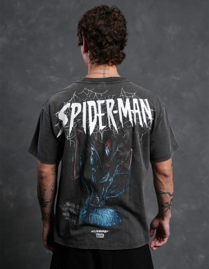 CVLA x Marvel Spider-Man Web Of The City Mens Boxy Tee
