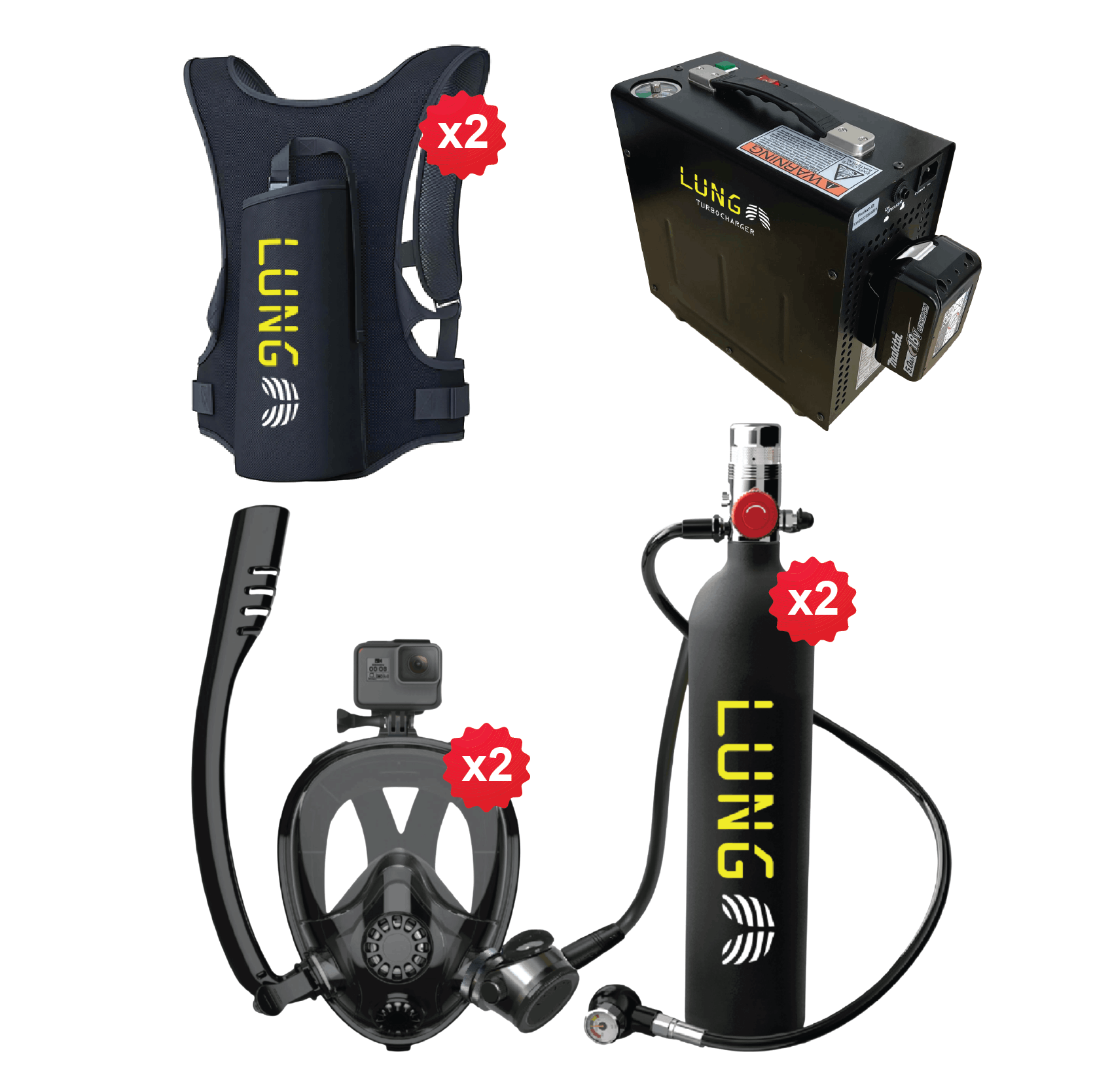 Lung T-1000 + Sub-Mask + Turbocharger