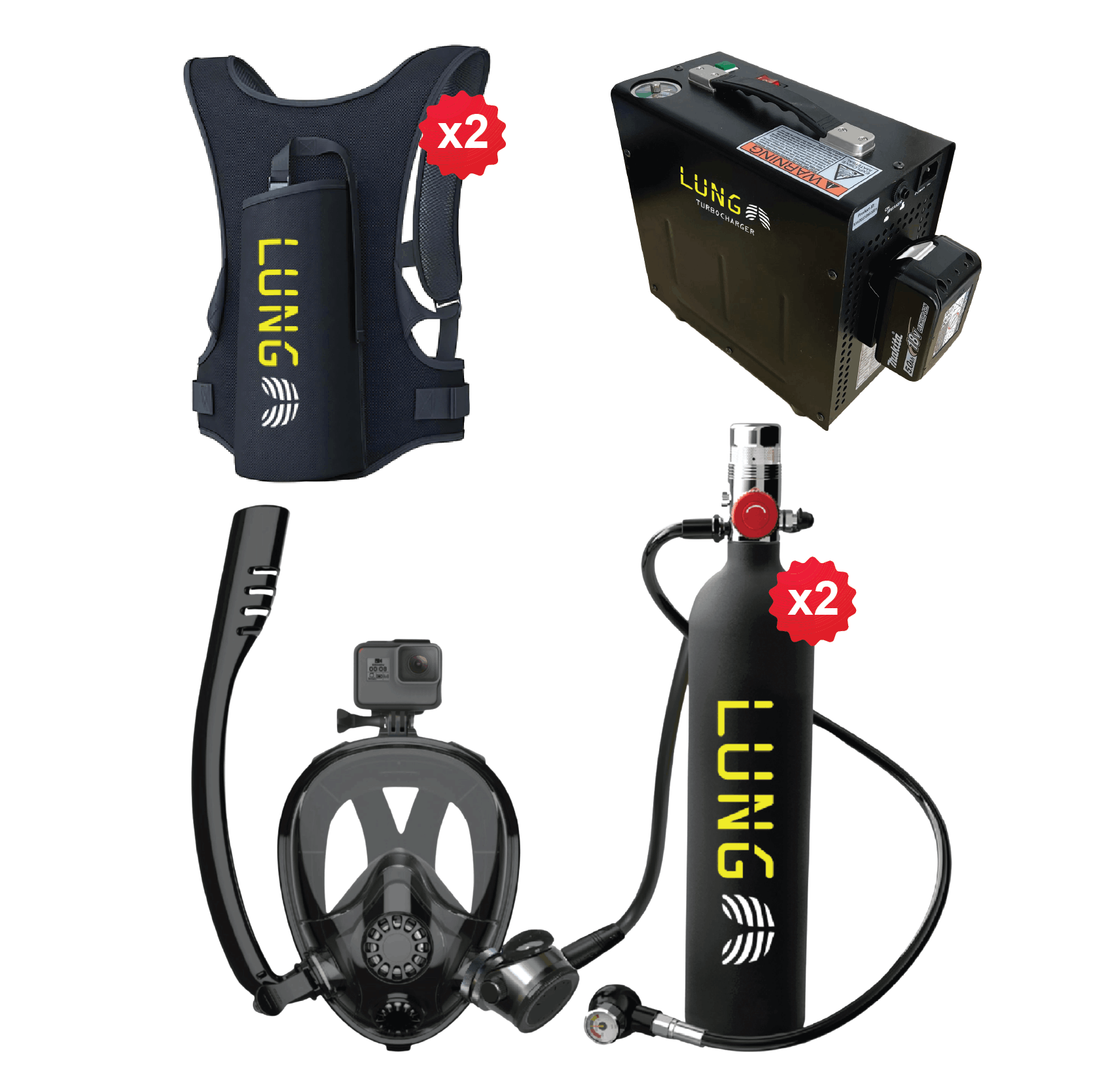 Lung T-1000 + Sub-Mask + Turbocharger