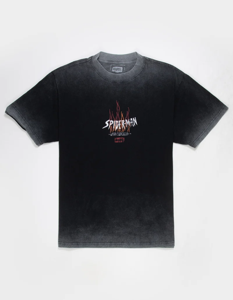 CVLA x Marvel Spider-Man Flames Mens Boxy Tee