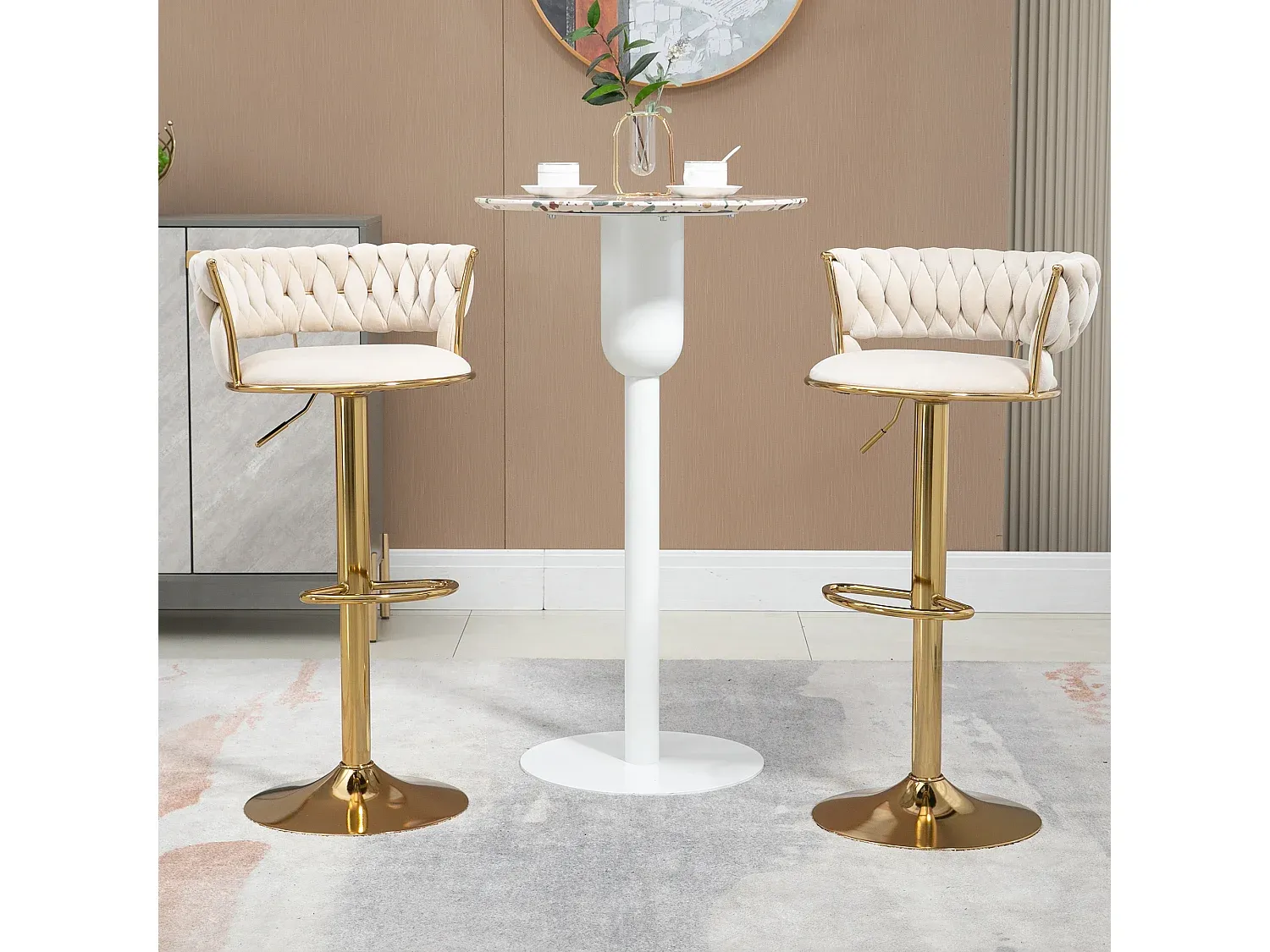 Wohnzimmer und Flur,Barmöbel,Barhocker-livilume