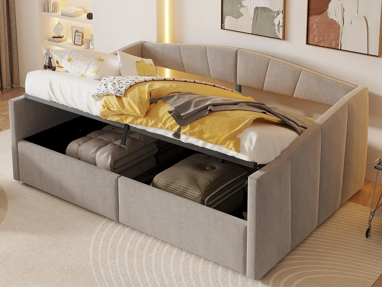 Schlafzimmer,Bereich Bett,Sofabett-livilume