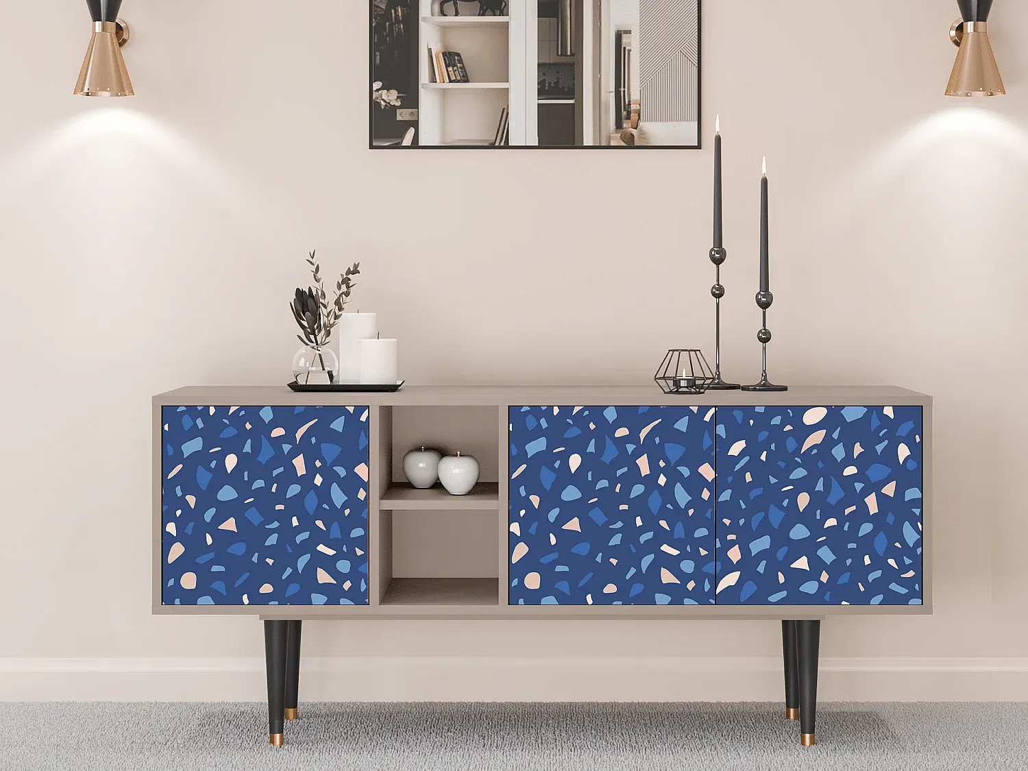 Wohnzimmer und Flur,Wohnzimmermöbel,TV-Board-livilume