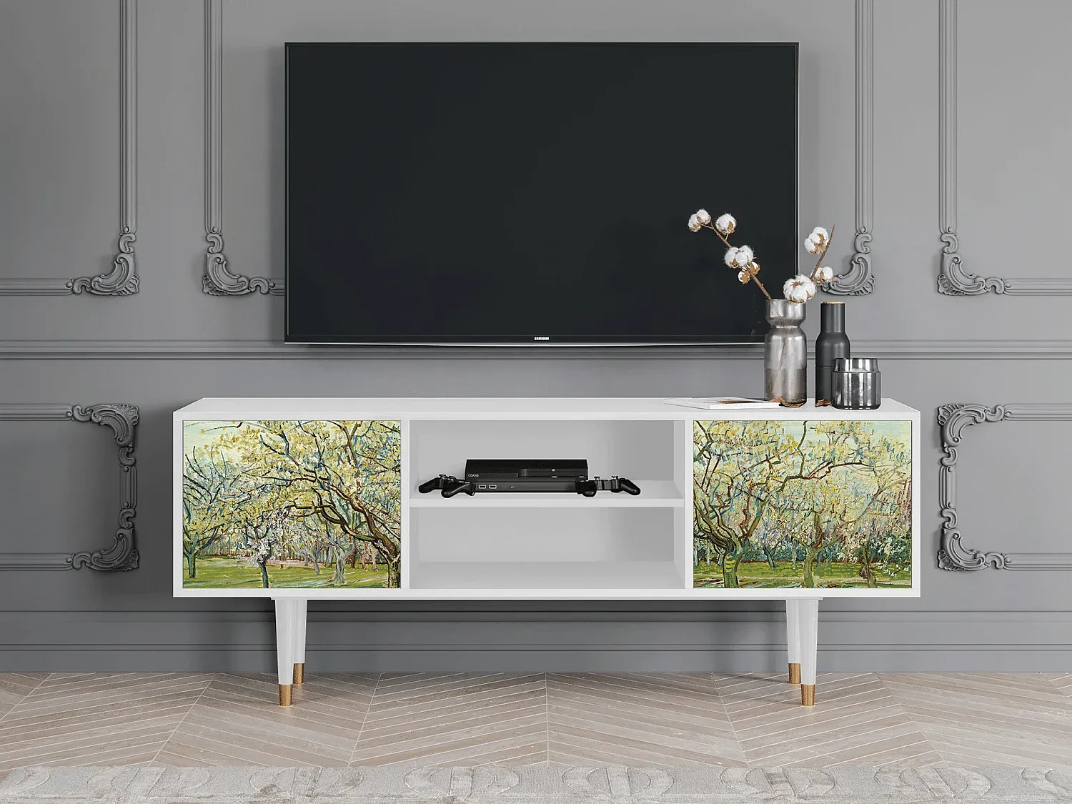 Wohnzimmer und Flur,Wohnzimmermöbel,TV-Board-livilume