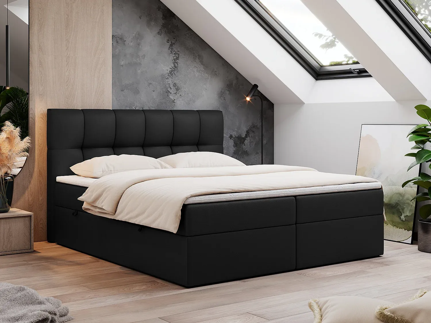 Schlafzimmer,Bereich Bett,Boxspringbett-livilume