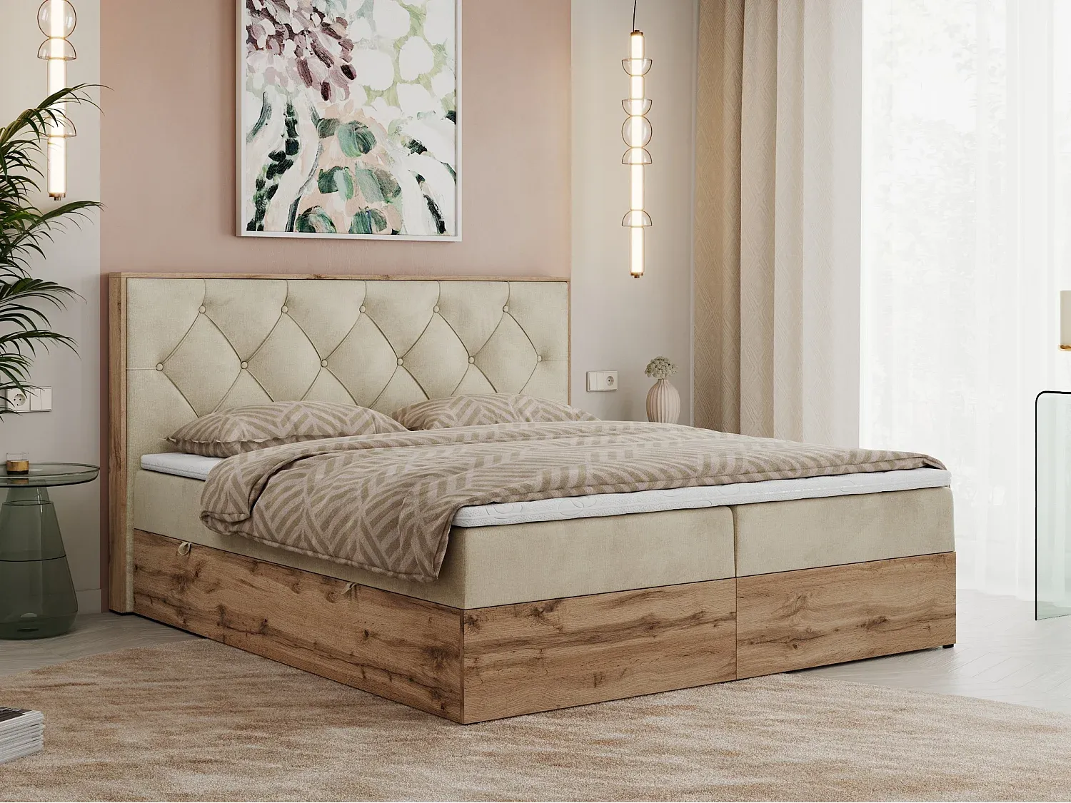 Schlafzimmer,Bereich Bett,Boxspringbett-livilume