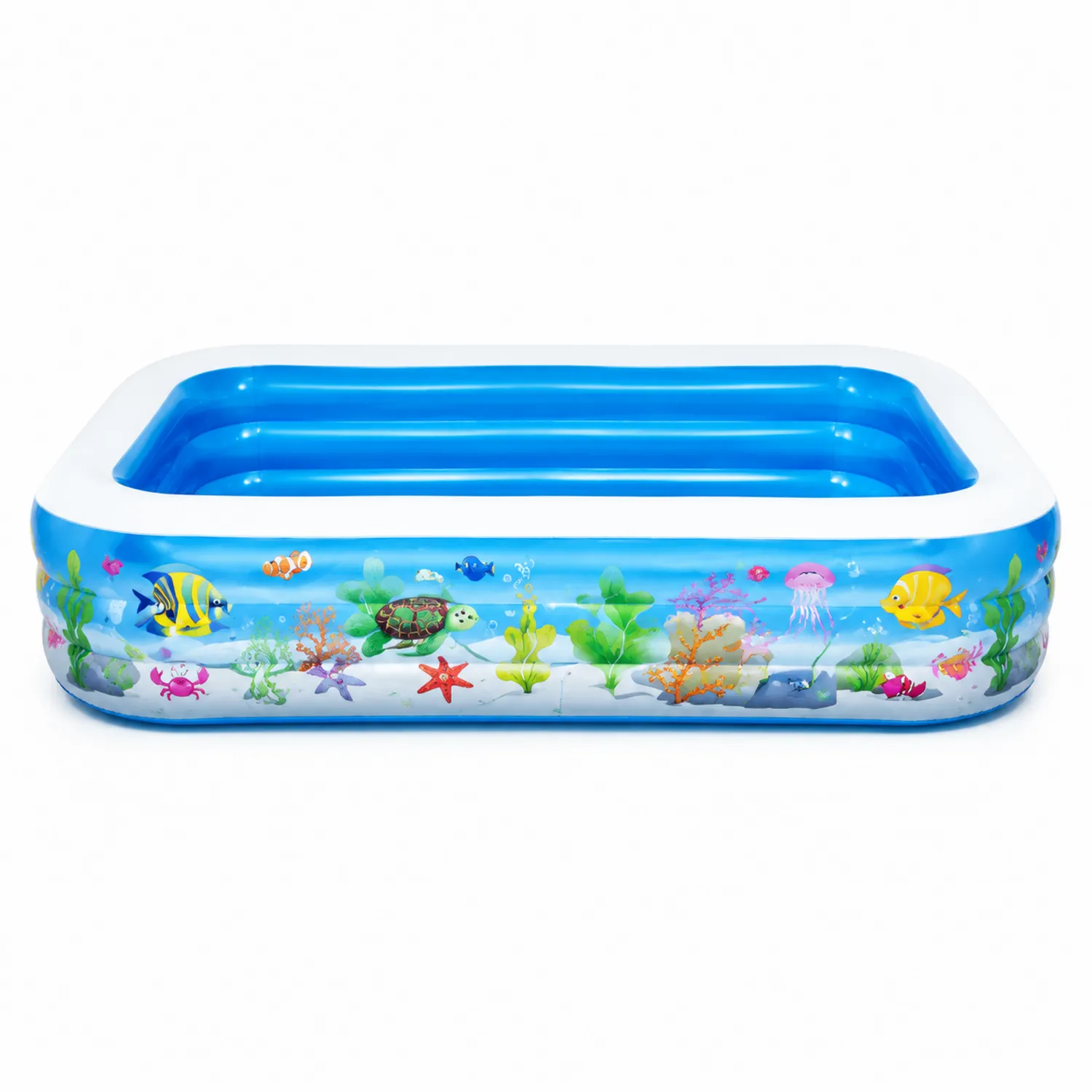 Piscine Gonflable Rectangulaire Enfant PVC 262x175x51 cm-brixtrivoqal