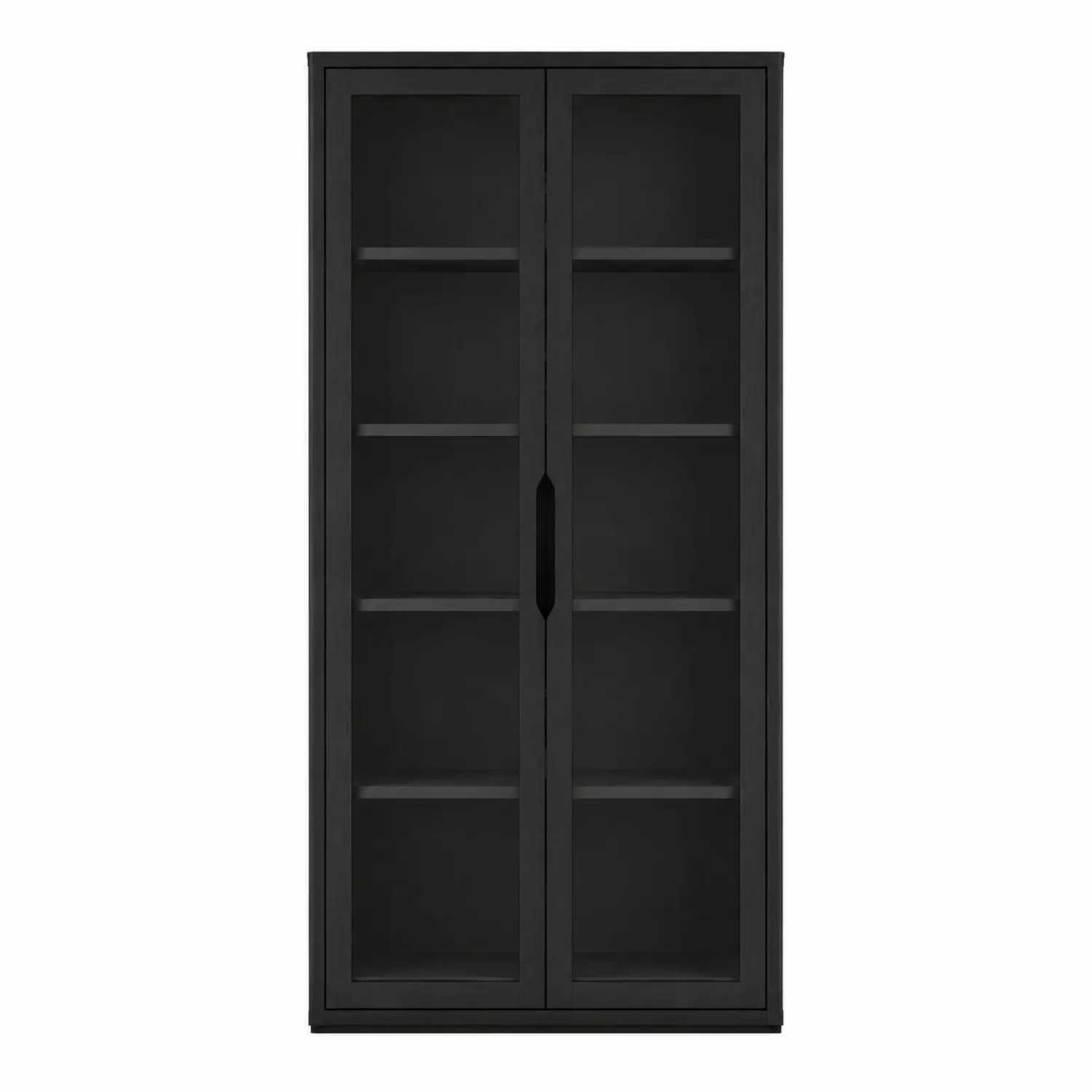 Armoire en métal noir avec portes en verre trempé-brixtrivoqal
