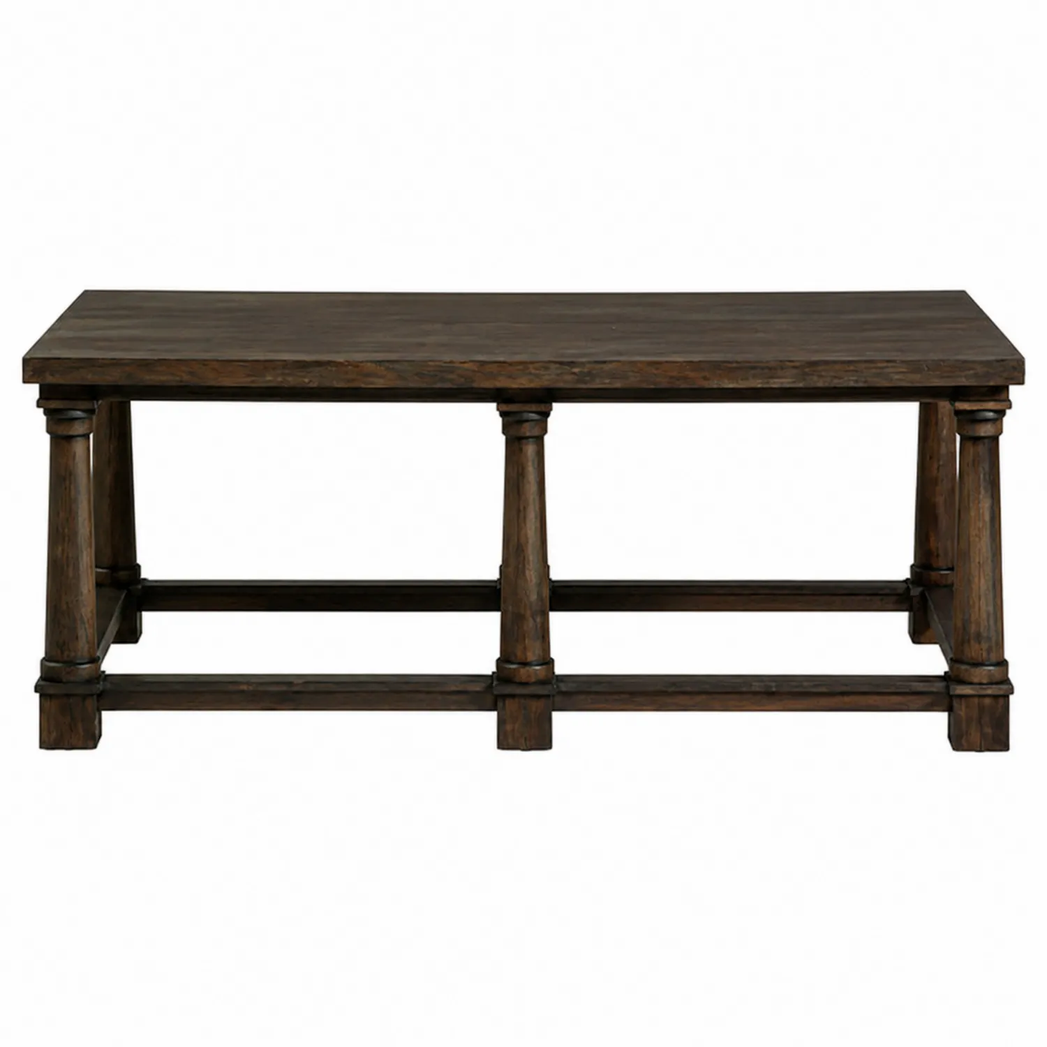 Table basse rectangulaire en bois massif Marron 120x60x45 cm-brixtrivoqal
