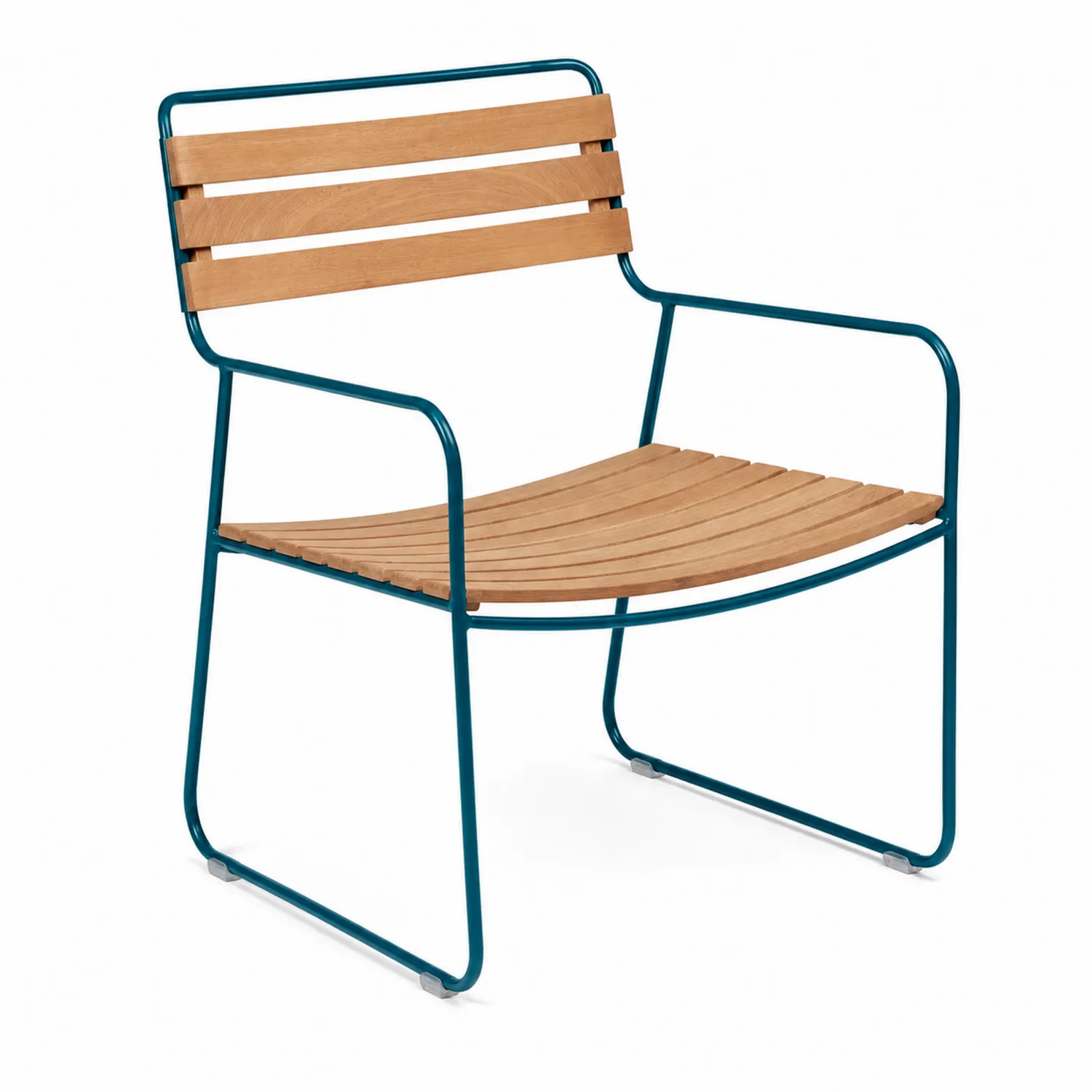Chaise en bois et métal Bleu-brixtrivoqal
