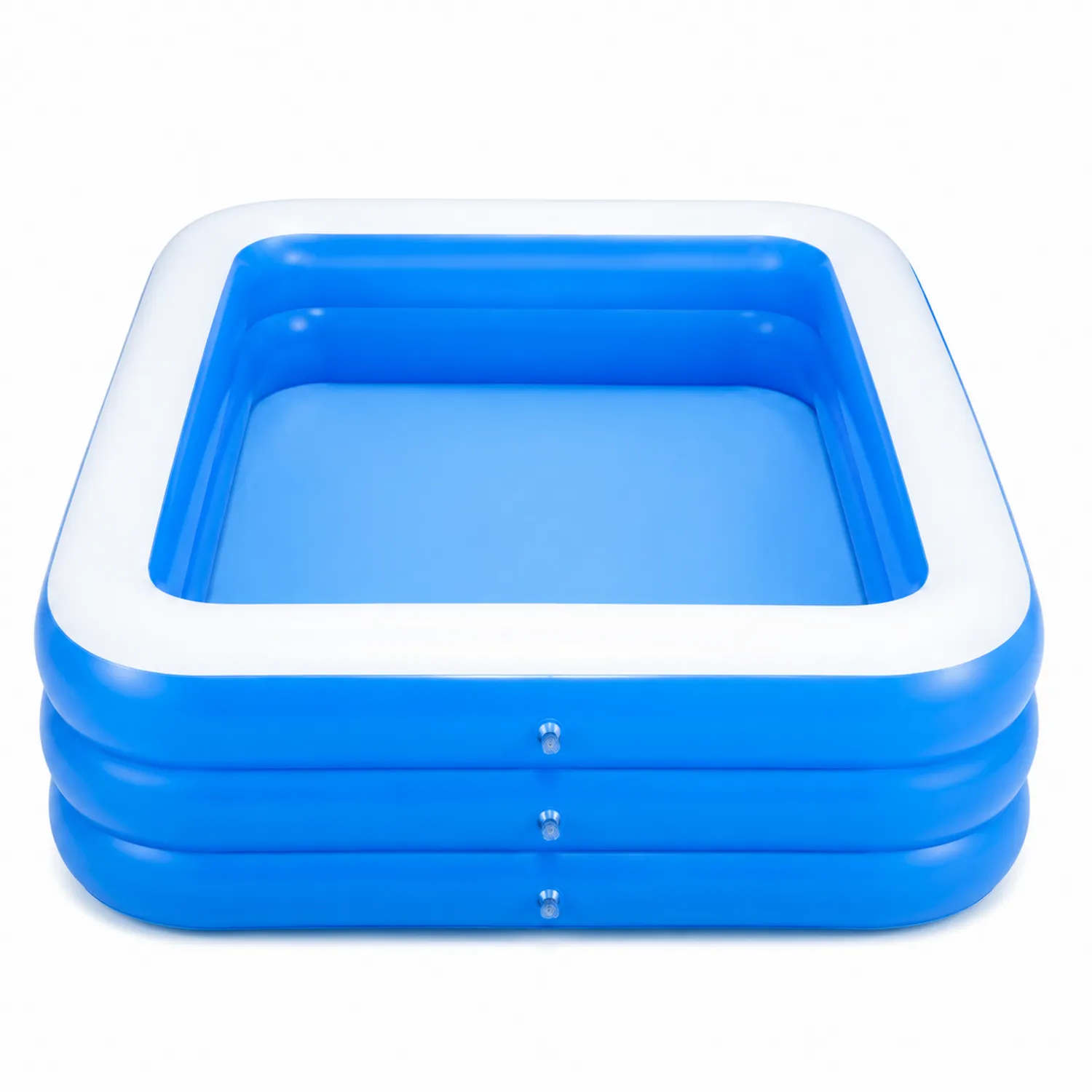Piscine gonflable en plastique 210x210x50 cm Bleu/Blanc-brixtrivoqal