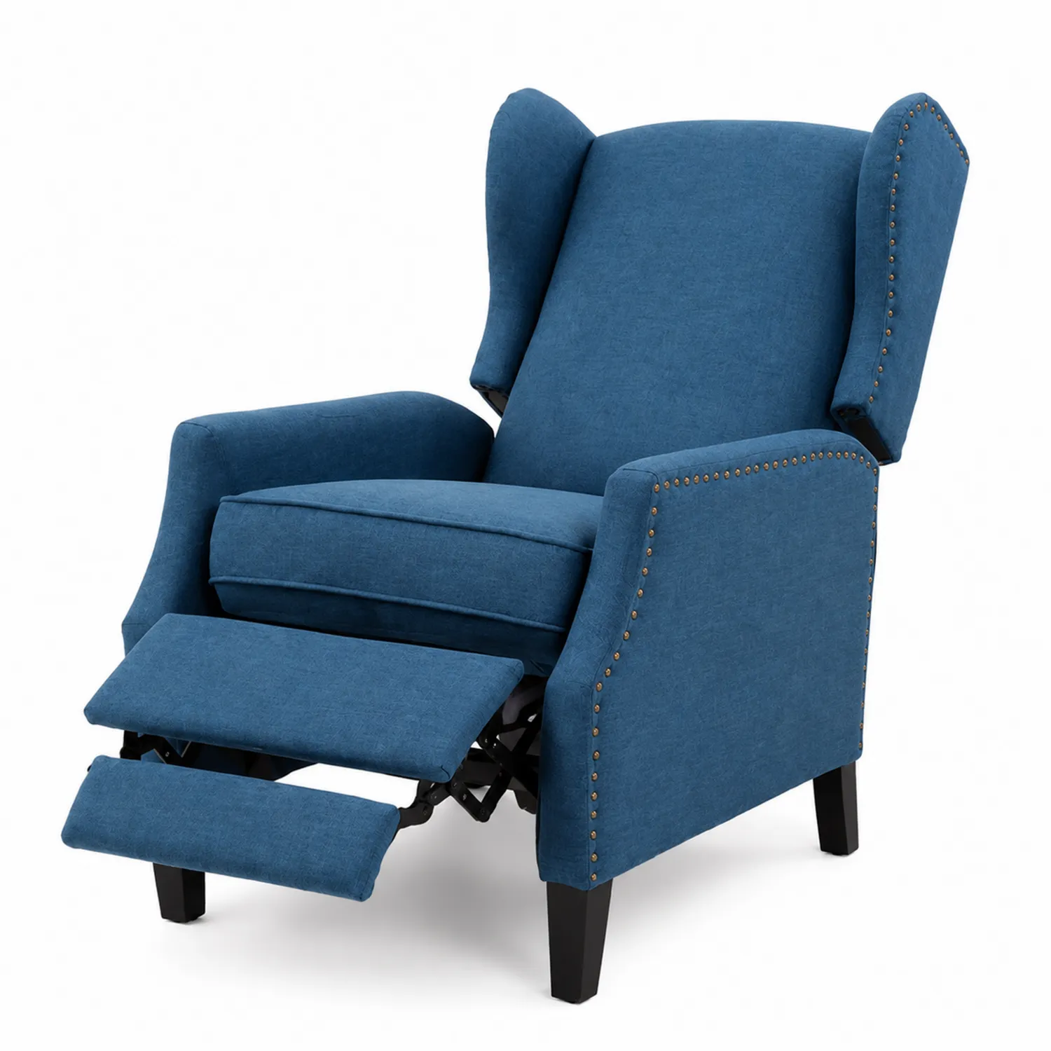 Fauteuil inclinable en polyester bleu-brixtrivoqal